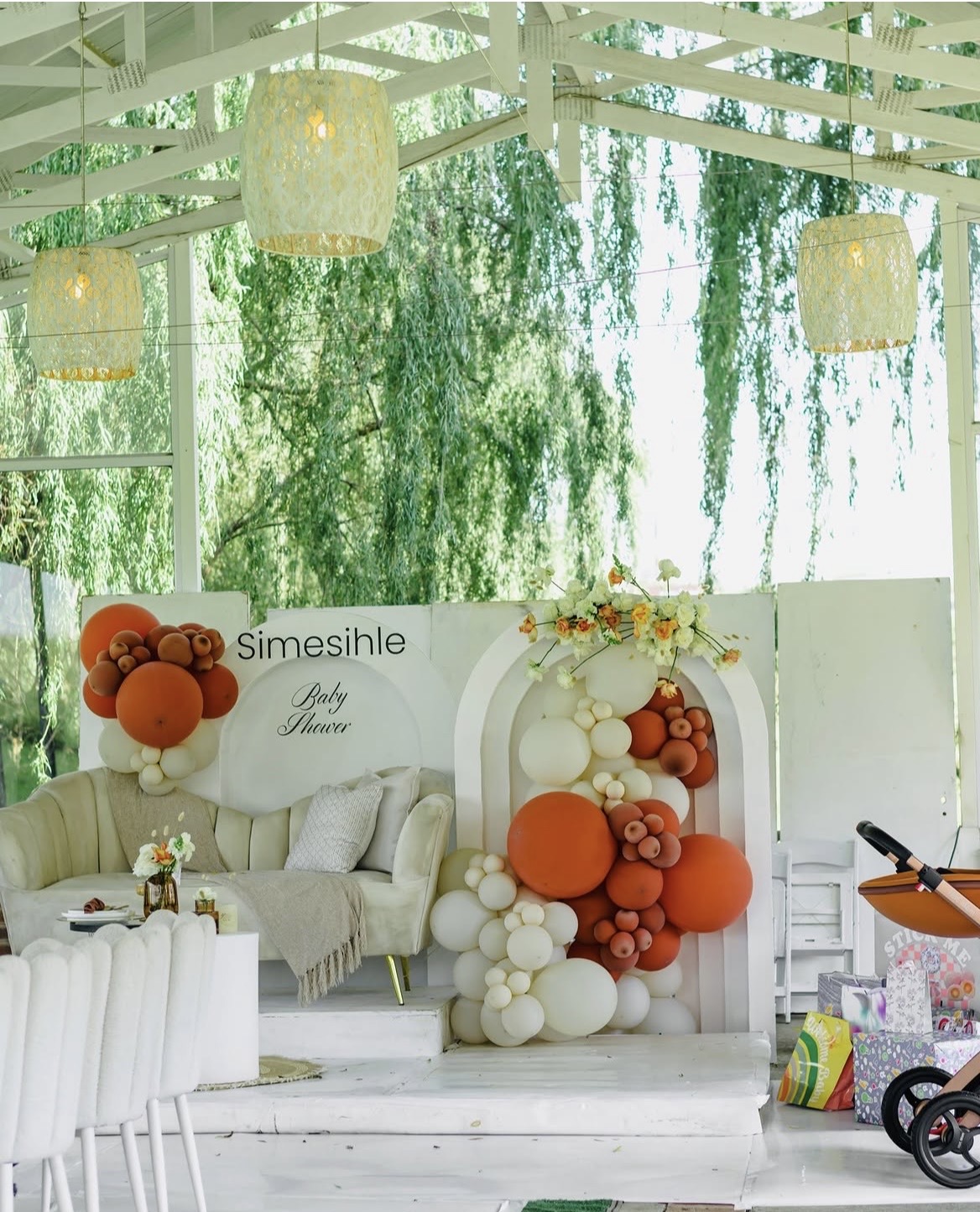 Balloon Arch Lounge Setup
